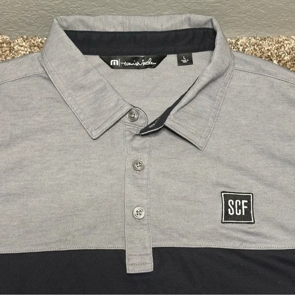 Travis Mathew Gray and Navy Polo Shirt - Picture 4 of 11